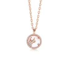 Zodiac Sign Necklace, New Design Style White Beading Star Discs Coin & Circle Pendants With Shell And Copper Chain For Women - Cancer Model - View 15
