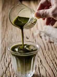 1pc Wooden Handle Espresso Cup, 1pc Double-Spouts Glass Measuring Cup With Dual-Scale, 1pc V-Shaped Espresso Cup, Transparent Glass Espresso Accessories, Milk Frothing Pitcher - Transparent - View 7