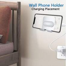 1入組淋浴手機支架,掛牆手機支架適用於浴室、廚房、辦公室,可與多種型號的手機兼容 - 銀灰 - 查看 4