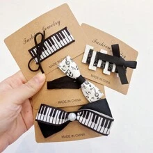 1pc Artistic Style Piano Shaped Hair Clip Suitable For Sweet Girls - Interesting And Unique Hair Accessory - Multicolor - View 5