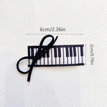 1pc Artistic Style Piano Shaped Hair Clip Suitable For Sweet Girls - Interesting And Unique Hair Accessory - Multicolor - View 4