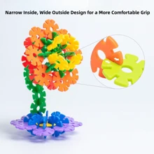 Christmas Decoration 50pcs Large Snowflake Building Blocks, Interlocking Plastic Disc Toys For Creative Construction, Stem Learning, Suitable For Children, Teenagers, Adults, Boys And Girls, A Must-Have For Kindergarten Classroom School, Student,Stationery,School Supplies,Education Toys,Kids Stacking Toys,Children Toys