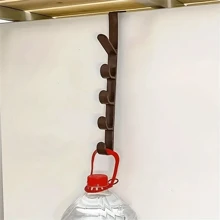 1 個掛鉤,用於在門上掛衣服和帽子,多功能後門掛鉤,用於在更衣室/浴室掛外套、衣架、帽子、毛巾、背包、浴袍,無需打孔 - 咖啡棕 - 查看 5