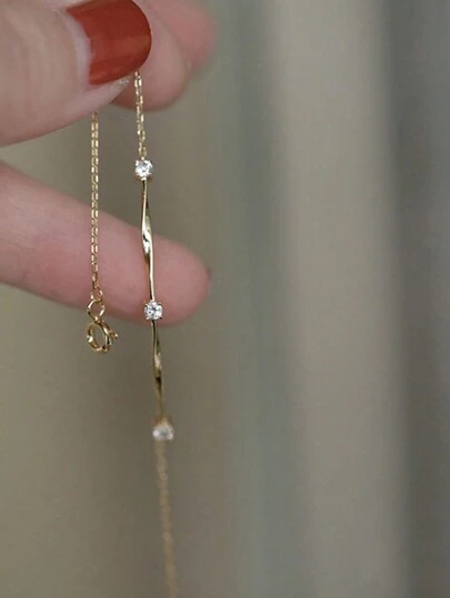 BALMORA 1pc Elegant S925 Sterling Silver Water Ripples, Twisted Wire & Decorated Bracelet For Women, Great For Daily Wearing And Gifts