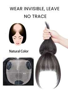 Tóc mái Tóc giả Của phụ nữ Mùa hè Tóc giả Patch Tóc mái Tự nhiên Trán Vô hình Và Không dấu vết Đường chân tóc Tóc giả Patch - Black-brown - Xem 3