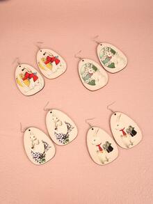 1對女性新款吊墜耳環,情侶禮物,女性禮物,朋友禮物,最好的朋友禮物 - 可愛 - 查看 1