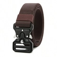 1件男士眼鏡蛇紋路尼龍腰帶,配有扣環,適用於戶外活動和訓練 - Multicolore - 查看 17