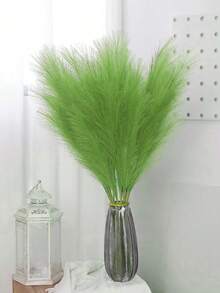 10入/20入人造蘆葦,55cm/21.65in高毛絨假草,適合作為地花瓶填充物的大型普通稈木枝,在家廚房波希米亞風格裝飾,房間裝飾,婚禮派對裝飾中使用 - 綠色 - 查看 5