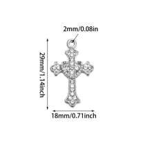 10 Pcs Rhinestones Alloy Cross  Virgin Our Lady Of Guadalupe Mary  Beads Charms For DIY Necklace Bracelet Making