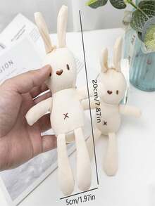 1入20cm玉米兔毛絨玩具填充兔娃娃,帶玉米格子衣服,用於裝飾袋子/包裝/配件 - 彩色 - 查看 2