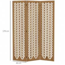 HOMCOM Screens & Room Dividers - Coffee Brown - View 5