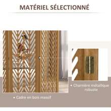 HOMCOM Screens & Room Dividers - Coffee Brown - View 3