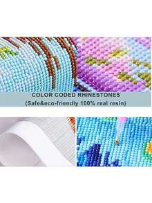 1 件 5d Diy 鑽石畫家居裝飾牆藝術帶瀑布和星空圖案 - 多色 - 查看 7