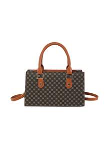 時尚女士手提包是一款新潮的高端肩袋和萬能格紋斜挎包 - 彩色 - 查看 1