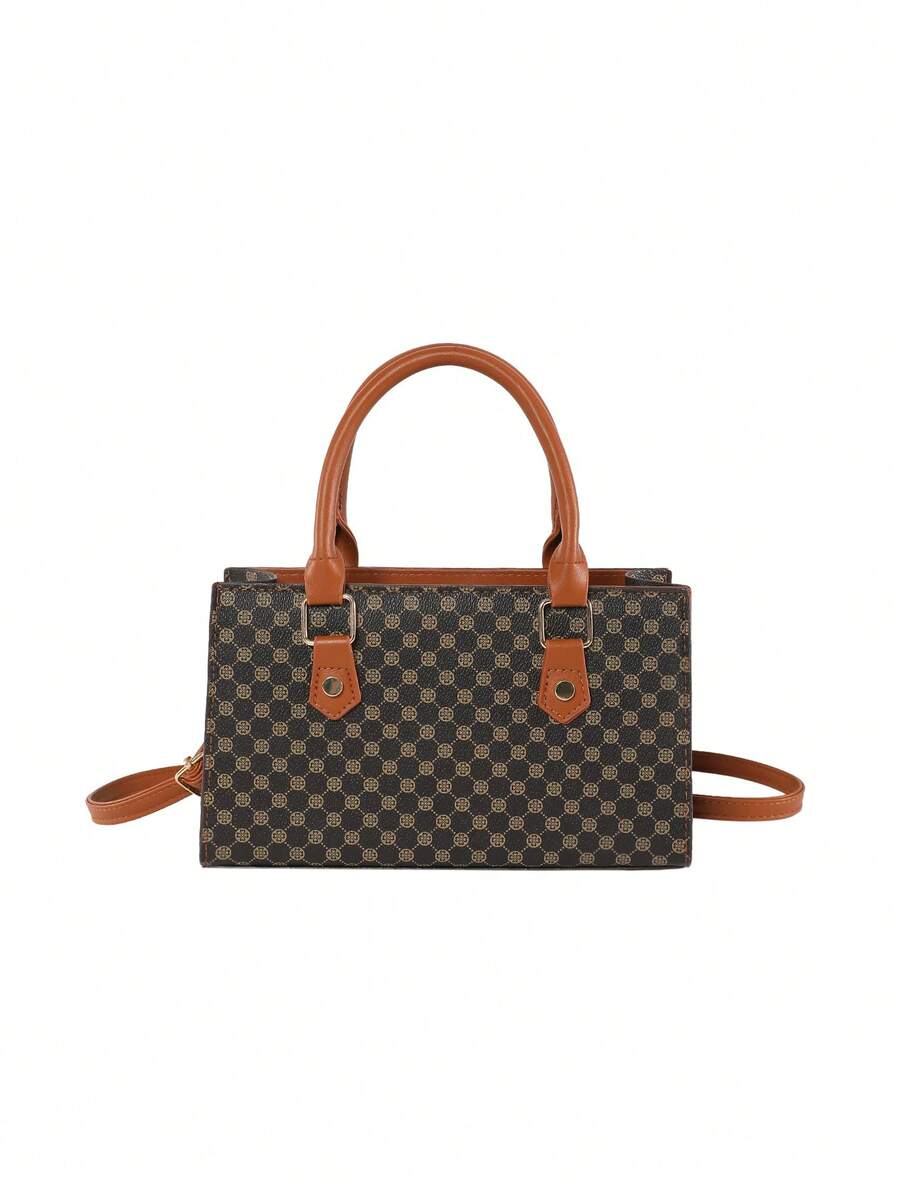 時尚女士手提包是一款新潮的高端肩袋和萬能格紋斜挎包 - 彩色 - 查看 1