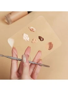 1pc Acrylic Cosmetic Palette With Hole, Transparent Makeup Mixing Palette