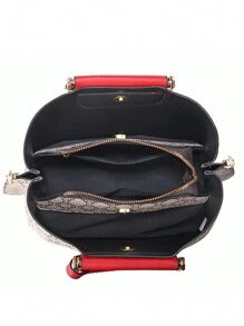 軟皮高端女包,時尚多用途肩背、斜挎和手提包 - 彩色 - 查看 4