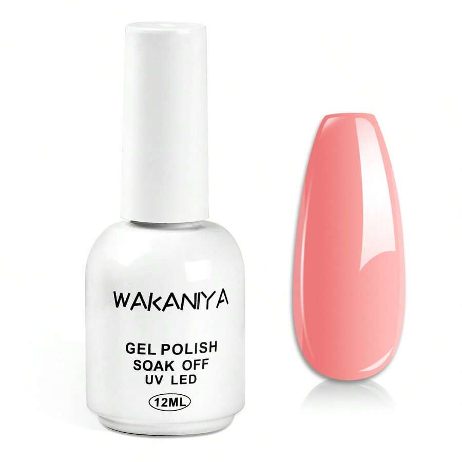 1瓶12ml凝膠指彩,led/uv固化,系列凝膠補充,適用於指甲藝術,持久且快速乾燥,適用於家庭美甲沙龍diy - 西瓜粉 - 查看 1