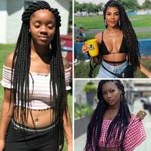 Braiding Hair Pre Stretched,Top Kanekalon Synthetic Pre Stretched Braiding Hair Extensions,Easy Braid 1pc Yaki Texture Crochet Hair Braids For Daily Party , Halloween, Cosplay,Christmas, Parties, Etc.(Black)