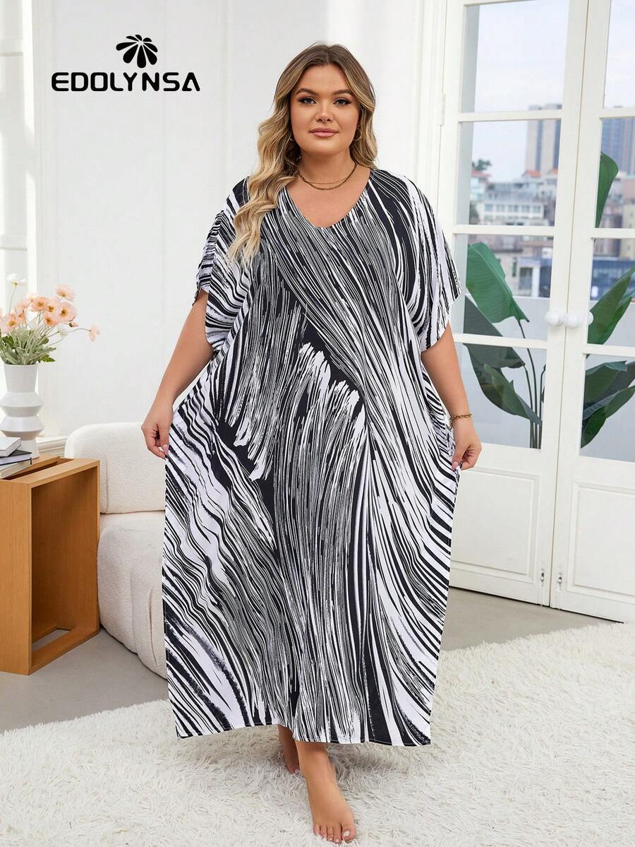 加大码 卡夫坦家居服休闲服 卡夫坦波西米亚连衣裙孕妇装夏季