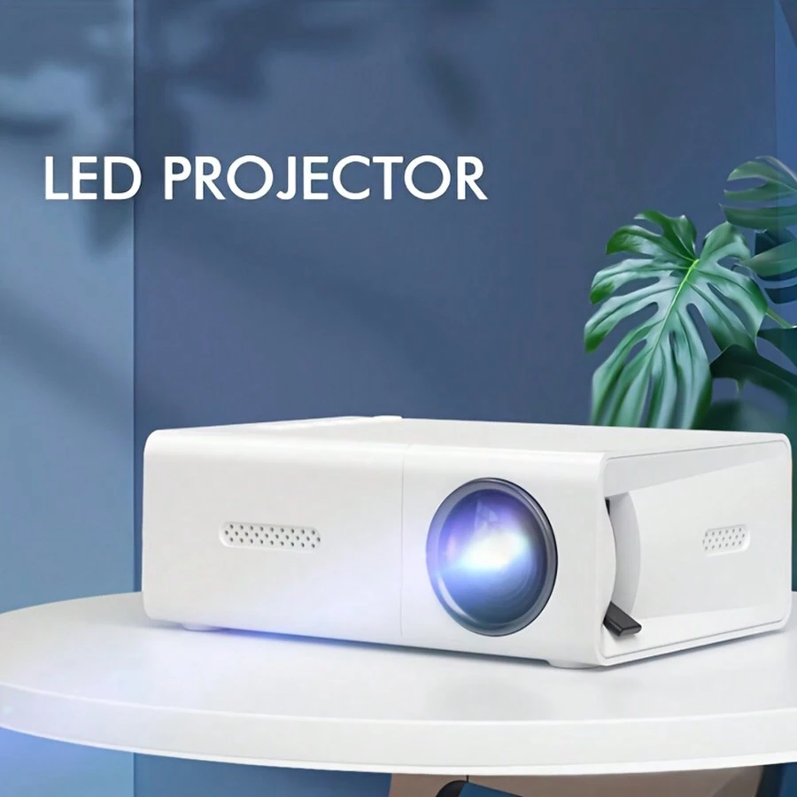 Zzpqvt Portable Mini Projector, Multimedia Home Theater Video Projector, Compatible With HD/USB/AV Laptop, Suitable For Home Theater, Outdoor Movies, Office - White - View 1