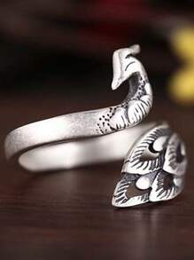 1 Miếng Có thể điều chỉnh Dệt kim Vòng Móc sự thêu Nhẫn , Mở Ngón tay Nhẫn Sợi Hướng dẫn Móc len Phụ kiện Dệt kim Cái đê - Nhiều màu - Xem 5