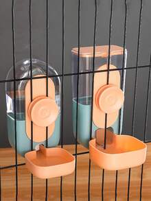 1個掛式自動寵物飼料機和飲水器,適用於兔子、天竺鼠、貓、狗、鳥和其他小型動物 - 橘色 - 查看 5