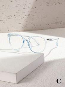 1 件女士圆框平光眼镜适合在校学生、休闲装、聚会、礼物 - 彩色 - 查看 4