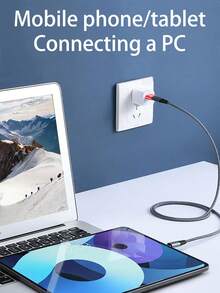 1pc Aluminum Alloy Usb 2.0 To Type-C Data Transfer Charging Adapter, Suitable For Car, Phone, Usb Charger Etc. - Red - View 5