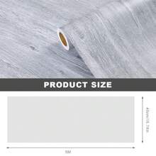 1卷灰色橡木紋理剝離貼和自粘式可拆式接觸紙拼接板提供櫥台櫥櫃使用,適用於塑料膜卷材 - 灰色 - 查看 6