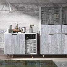 1卷灰色橡木紋理剝離貼和自粘式可拆式接觸紙拼接板提供櫥台櫥櫃使用,適用於塑料膜卷材 - 灰色 - 查看 3