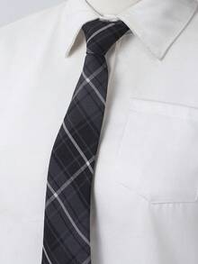 1pc Handmade Polyester Checked Free-Tie Style Fashionable Versatile Schoolgirl Tie For Women, Suitable For Jk Uniform Shirts And Everyday Casual Party Matching - Multicolor - View 2