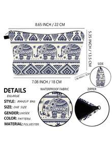 1 Pc Fashionable Animal Print Pattern Make-Up Purse.Travel Storage Cosmetic Bag For Women. Valentine's Day Gift For Women - Multicolor - View 6