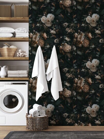 Butterfly Bloemen Dark Self Adhesive Wallpaper, Peel Stick Waterproof Renovation Wand Sticker, Removable Beautiful Mural, Home ation, Art, 17.7in*6.5/9.8ft, Stickers Panels, Paper, Wallpapers, ation Items Refresh Your Home, Rama Birthday Graduation view 5