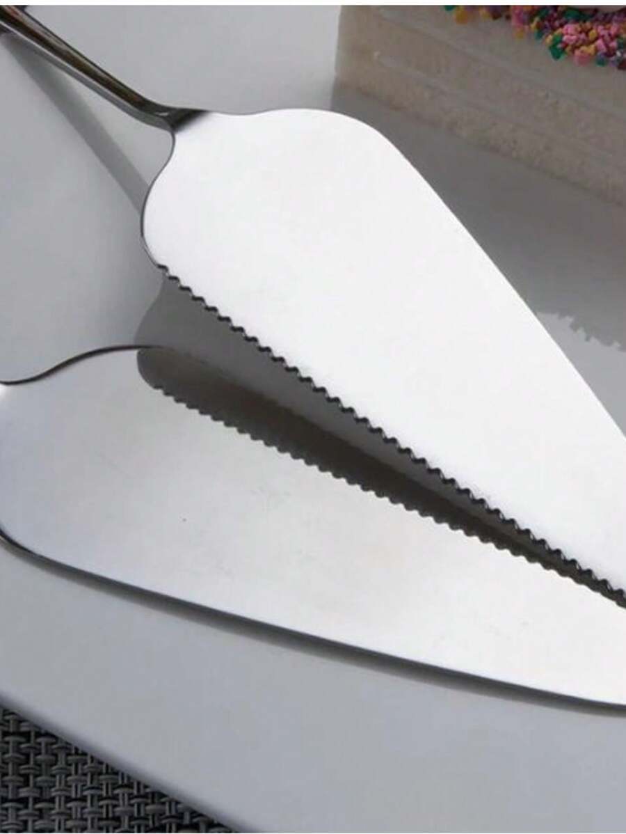 Espátula para Cortar Bolo Torta e Pães de Aço Inox 401 Multiuso Universal - TOP - Cinza - Visão 1