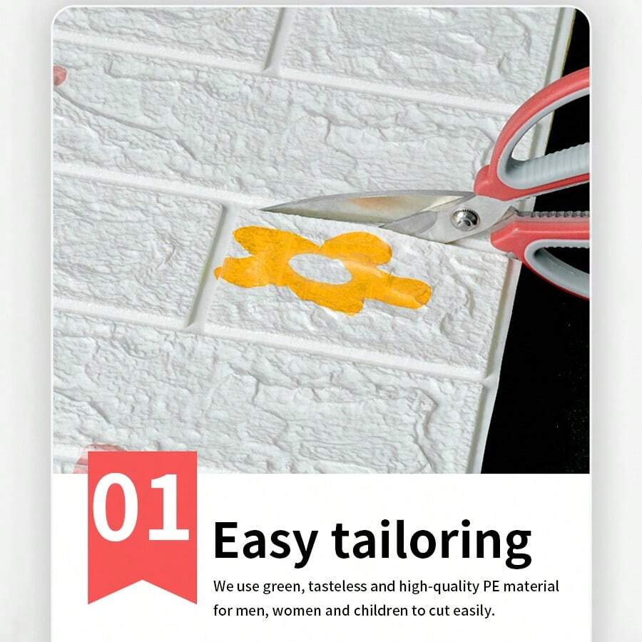 1/10/20/40/50PCS 3D Wall Sticker Wallpaper, SelfAdhesive Wall Brick