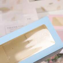 20入組17.5*8.2*6.2公分流行風格毛巾抽屜式透明窗口蛋糕捲包裝盒,蛋糕、老虎皮面包、食品包裝紙盒 - 小兔子 - 查看 5