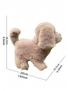 1入組長毛粉色中型電動玩具狗,伸出舌頭,點頭,行走和擺動尾巴,可互動的電子寵物狗,有多種顏色可選,純色柔軟逼真的長毛狗,適合兩性兒童,是生日或新年的通用禮物,推薦年齡：3+ - 淺粉色 - 查看 2