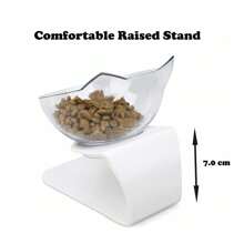 15度傾斜貓狗碗,寵物單碗保護頸椎,貓食碗寵物用品 - 無色 - 查看 4