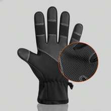 Winter Gloves, Waterproof, Warm, Windproof And Touchscreen-Compatible With Snowy & Cold Weather, Without Heating Device - Black - View 3