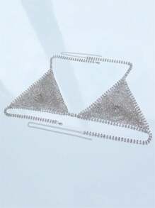 Luxury Full Rhinestone Body Chain, Sexy Bikini Chain Jewelry For Women - Silver - View 2