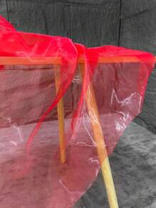 1片漸變雙色網眼織物,激光紋理透視布長裙披肩創意手工織物 - 彩色 - 查看 5