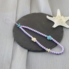 1入綠色波西米亞 Y2k 手工珠織鑰匙扣,手機掛鍊,背包掛鍊配飾,送給母親、妻子、女兒、孫女的禮物 - L001-green - 查看 3