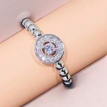 Fashionable Exquisite Personalized Micro Inlay Zirconia Classic Engagement Ring, Ideal For Girlfriend, Boyfriend, Friend, As A Festival Gift, 1pc - Wedding Ring - View 9