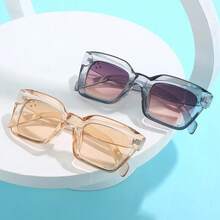 1pc New Fashion Polygon Women's Sunglasses Y2k Sunshade Square Frame Eyewear - Multicolor - View 3