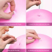 加厚防爆普拉提健身迷你球產後運動女士瑜珈球健身器材 - 粉色 - 查看 6