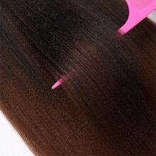 Cabello trenzado preestirado 1 pieza/paquete Extensiones sintéticas ombré de textura suave yaki profesional, sin picazón, apto para agua caliente para trenzas para uso diario, fiesta, Halloween, cosplay, Navidad, fiestas, etc. (1B/30) - Marrón - Ver 6