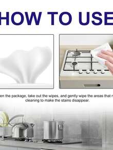 廚房清潔濕巾,多效厚重濕巾,用於清潔廚房頑固污漬、油垢和油汙 - 白色 - 查看 4
