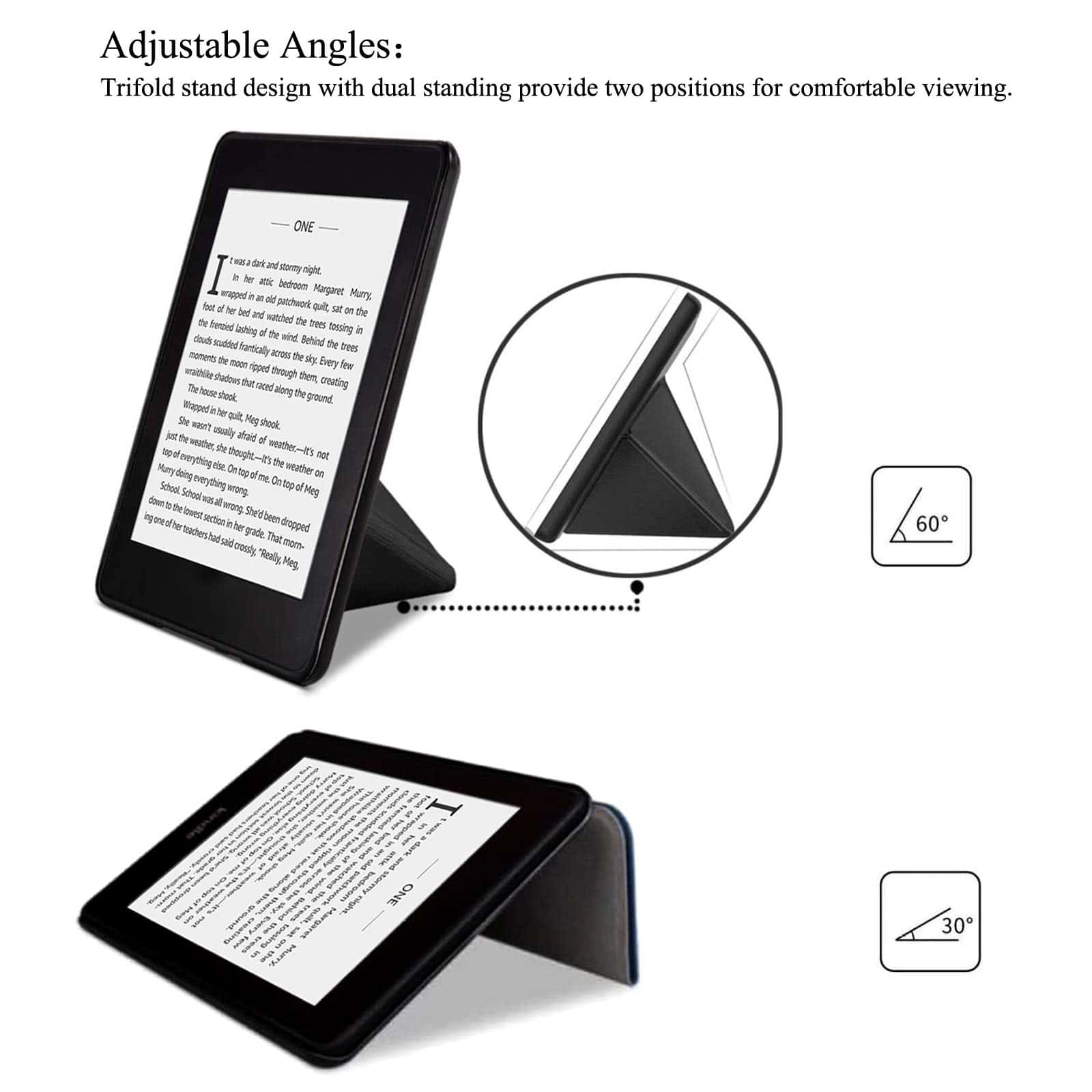 Case For Kindle Paperwhite , Premium Fabric Cover With Auto Wake/Sleep & MultiViewing Angles