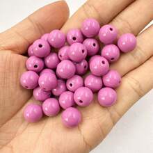 50顆10mm時尚純色亞克力圓珠,diy手鍊項鍊耳環首飾製作 - 10mm/50個 - 查看 6